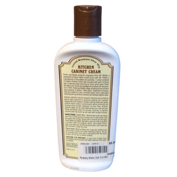 Parker & Bailey Kitchen Cabinet Cream 8 fl oz New Multipurpose Wood Cleaner - Picture 2 of 4